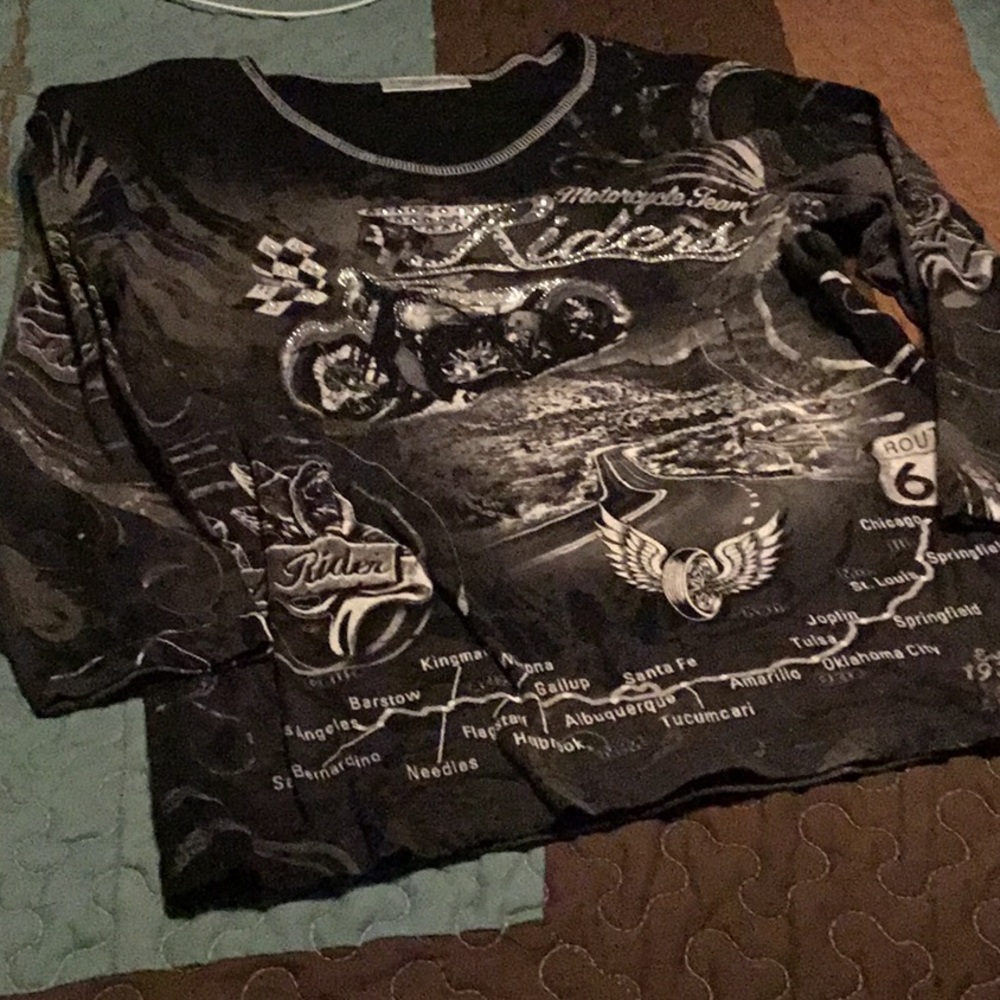 Cactus Bay Route 66 Motorcycle Medium Shirt